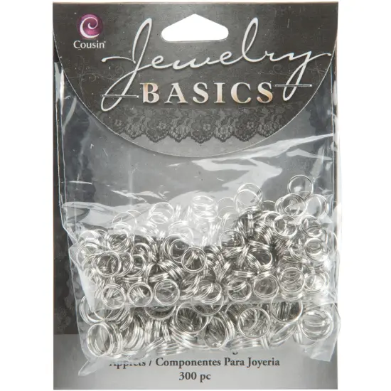 CousinDIY Jewelry Basics Metal Findings 300/Pkg-Silver Split Rings 6mm To 8mm {1}