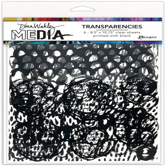 Dina Wakley Media Transparencies 8.5"X10.75" 2/Pkg-Pattern Play Set 1 {1}