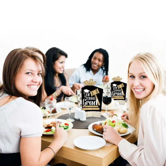 Big Dot of Happiness Law School Grad - Table Decorations - Future Lawyer Graduation Party Fold and Flare Centerpieces - 10 Count {7}