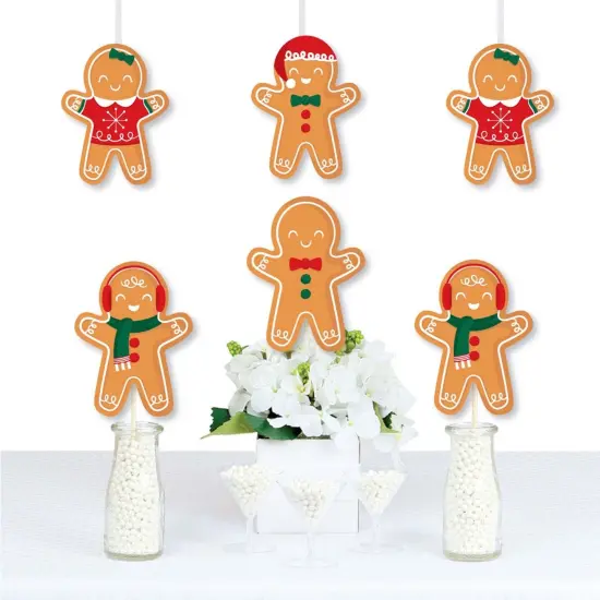 Big Dot of Happiness Gingerbread Christmas - Decorations DIY Gingerbread Man Holiday Party Essentials - Set of 20 {1}