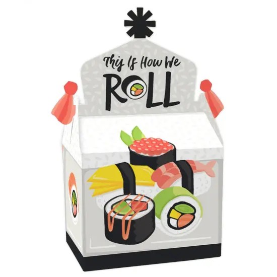 Big Dot of Happiness Let's Roll - Sushi - Treat Box Party Favors - Japanese Party Goodie Gable Boxes - Set of 12 {1}