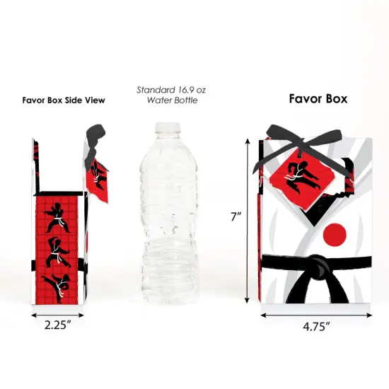 Big Dot of Happiness Karate Master - Martial Arts Birthday Party Favor Boxes - Set of 12 {3}