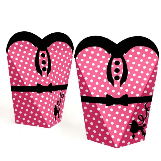Big Dot of Happiness 50's Sock Hop - 1950s Rock N Roll Party Favors - Gift Heart Shaped Favor Boxes for Women - Set of 12 {3}