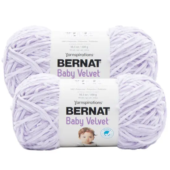 (Pack of 2) Bernat Baby Velvet Big Ball Yarn-Lilac Blooms {1}
