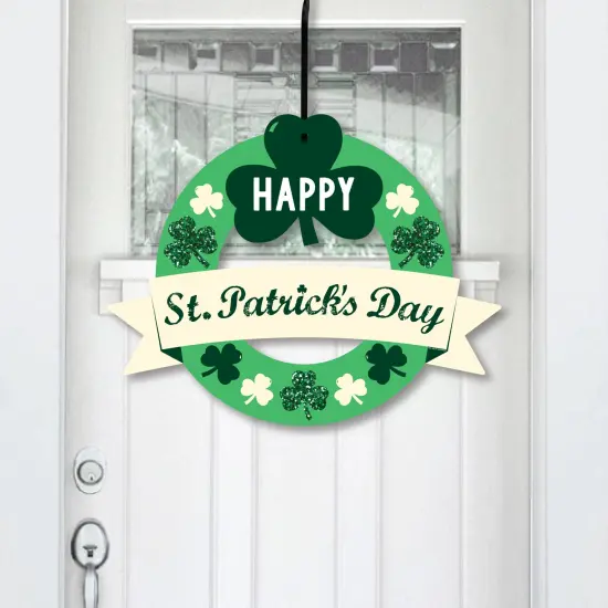 Big Dot of Happiness St. Patrick's Day - Outdoor Saint Paddy's Day Party Decor - Front Door Wreath {1}