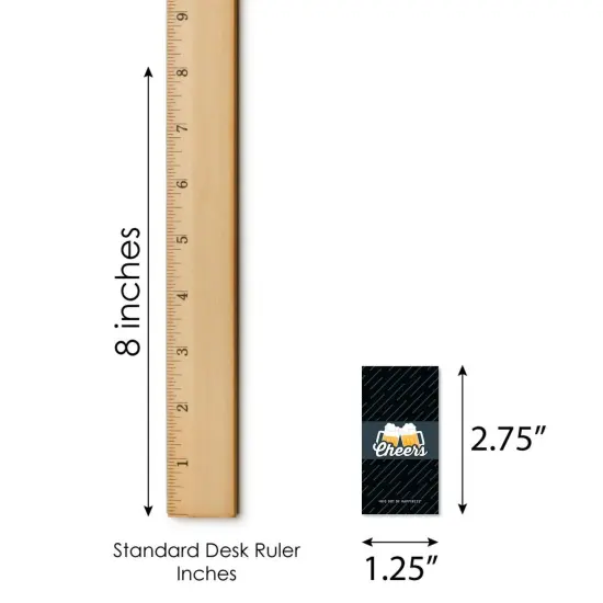 Big Dot of Happiness Cheers and Beers Happy Birthday - Mini Candy Bar Wrapper Stickers - Birthday Party Small Favors - 40 Count {6}