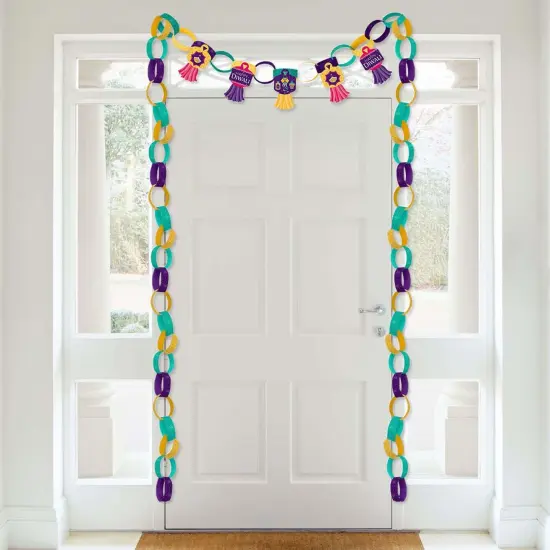 Big Dot of Happiness Happy Diwali - 90 Chain Links and 30 Paper Tassels Decoration Kit - Festival of Lights Party Paper Chains Garland - 21 feet {4}