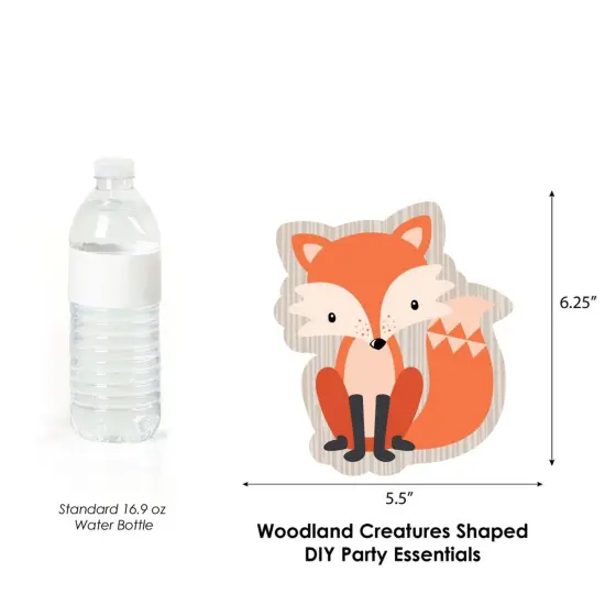 Big Dot of Happiness Woodland Creatures - Animal Shaped Decorations DIY Baby Shower or Birthday Party Essentials - Set of 20 {7}