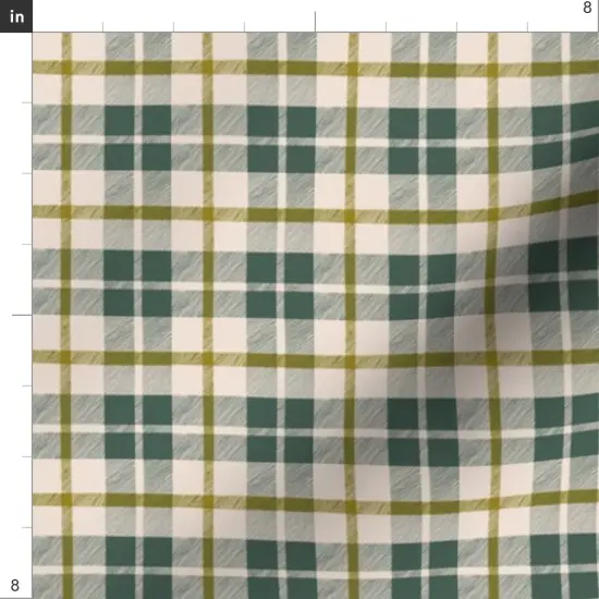 Various Fabrics by the Yard or Fat Quarter Plaid Tartan Green Golfing Classic Traditional Custom Printed Fabric by Spoonflower {4}