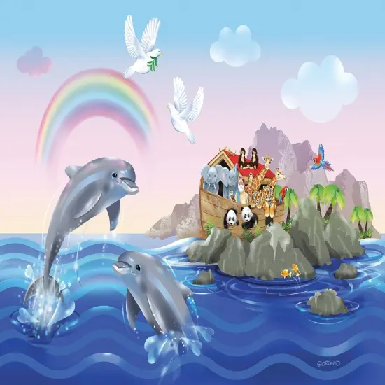 Sunsout Ark Celebration 100 pc Jigsaw Puzzle 81562 {4}