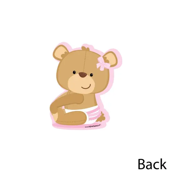 Big Dot of Happiness Baby Girl Teddy Bear - Decorations DIY Baby Shower Party Essentials - Set of 20 {4}