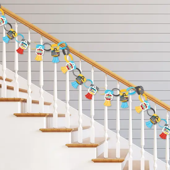 Big Dot of Happiness Teacher Retirement - 90 Chain Links and 30 Paper Tassels Decoration Kit - Happy Retirement Party Paper Chains Garland - 21 feet {3}