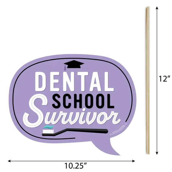 Big Dot of Happiness Funny Dental School Grad - Dentistry and Hygienist Graduation Party Photo Booth Props Kit - 10 Piece {6}