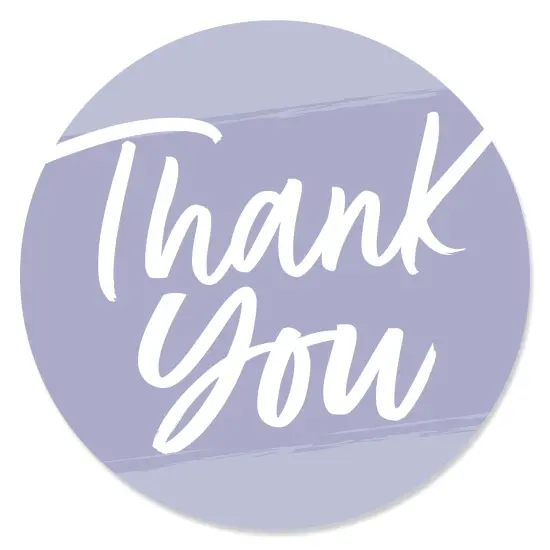 Big Dot of Happiness Purple Elegantly Simple - Guest Party Favors Circle Sticker Labels - 24 Count {1}