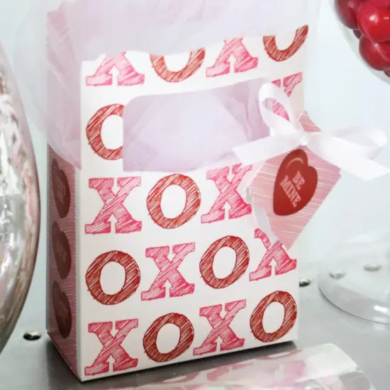 Big Dot of Happiness Conversation Hearts - Valentine's Day Party Favor Boxes - Set of 12 {7}