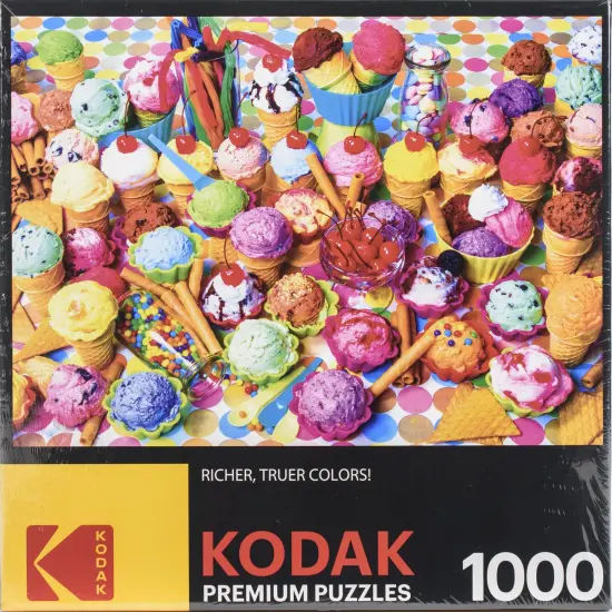 Kodak Premium Jigsaw Puzzle 1000 Pieces 20"X27"-Variety Of Colorful Ice Cream {1}