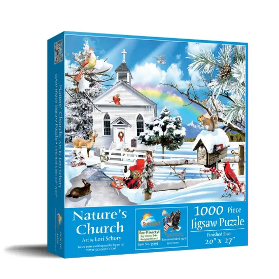 Sunsout Nature's Church 1000 pc Christmas Jigsaw Puzzle 35193 {3}