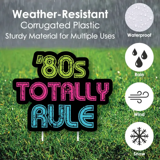 Big Dot of Happiness 80's Retro - Cassette Tape Lawn Decorations - Outdoor Totally 1980s Party Yard Decorations - 10 Piece {6}