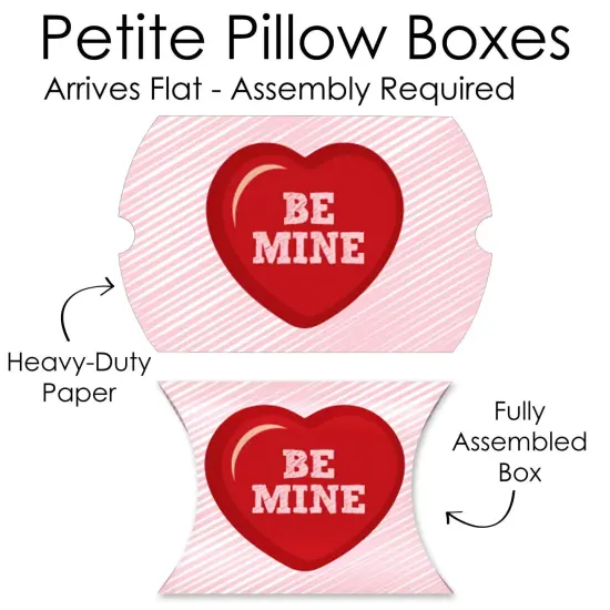 Big Dot of Happiness Conversation Hearts - Favor Gift Boxes - Valentine's Day Party Petite Pillow Boxes - Set of 20 {7}