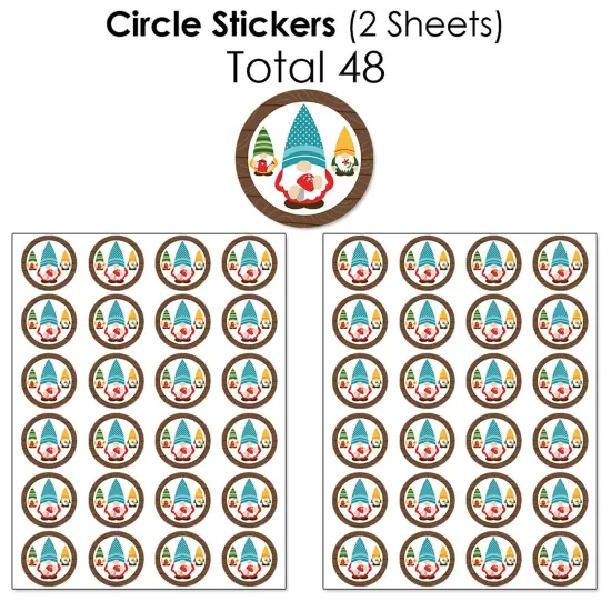 Big Dot of Happiness Garden Gnomes - Forest Gnome Party Candy Favor Sticker Kit - 304 Pieces {7}