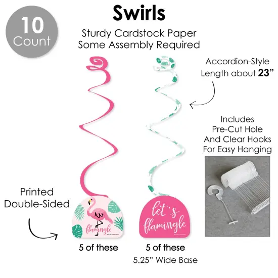 Big Dot of Happiness Pink Flamingo - Party Like a Pineapple - Tropical Summer Party Supplies Decoration Kit - Decor Galore Party Pack - 51 Pieces {6}