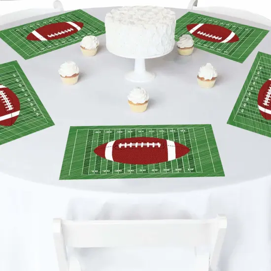 Big Dot of Happiness End Zone - Football - Party Table Decorations - Baby Shower or Birthday Party Placemats - Set of 16 {3}