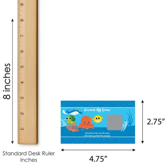 Big Dot of Happiness Under the Sea Critters - Baby Shower or Birthday Party Game Scratch Off Cards - 22 Count {7}