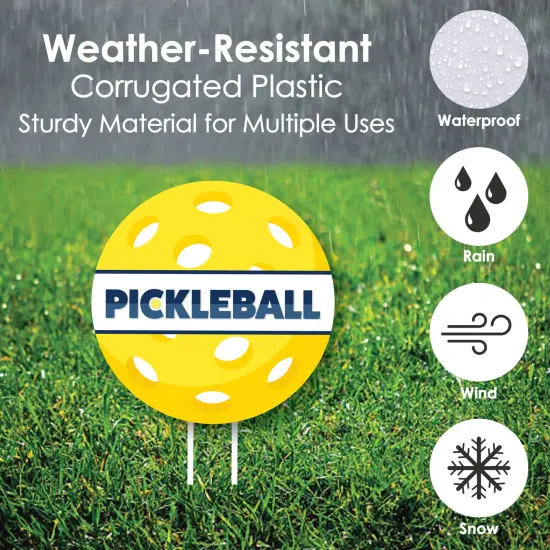 Big Dot of Happiness Let's Rally - Pickleball - Yard Sign and Outdoor Lawn Decorations - Birthday or Retirement Party Yard Signs - Set of 8 {4}