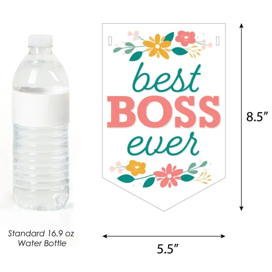 Big Dot of Happiness Female Best Boss Ever - Women Boss's Day Bunting Banner - Party Decorations - Happy Boss's Day {3}