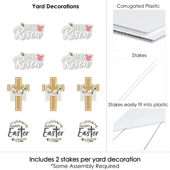 Big Dot of Happiness Religious Easter - Cross Lawn Decorations - Outdoor Christian Holiday Party Yard Decorations - 10 Piece {7}