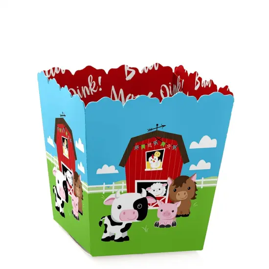Big Dot of Happiness Farm Animals - Party Mini Favor Boxes - Baby Shower or Birthday Party Treat Candy Boxes - Set of 12 {1}
