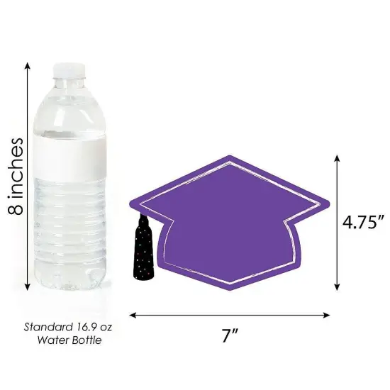 Big Dot of Happiness Hats Off Grad - Grad Cap Decorations DIY Graduation Party Essentials - Set of 20 {6}