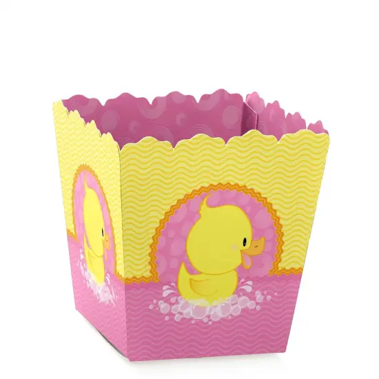 Big Dot of Happiness Pink Ducky Duck - Party Mini Favor Boxes - Girl Baby Shower or Birthday Party Treat Candy Boxes - Set of 12 {1}