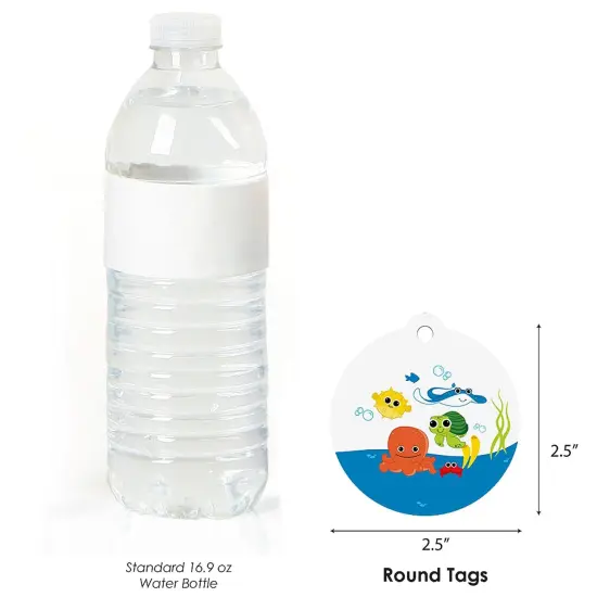 Big Dot of Happiness Under the Sea Critters - Baby Shower or Birthday Party Favor Gift Tags (Set of 20) {4}