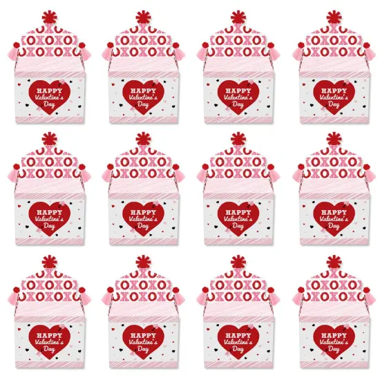Big Dot of Happiness Conversation Hearts - Treat Box Party Favors - Valentine's Day Party Goodie Gable Boxes - Set of 12 {6}