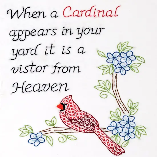 Jack Dempsey Stamped White Sampler 11"X14"-Cardinal {2}