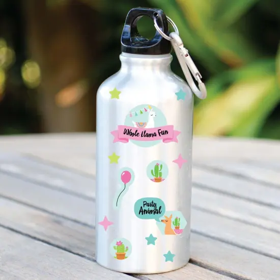 Big Dot of Happiness Whole Llama Fun - Llama Fiesta Birthday Party Favor Kids Stickers - 16 Sheets - 256 Stickers {6}