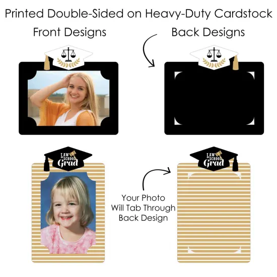 Big Dot of Happiness Law School Grad - Future Lawyer Graduation Party Picture Centerpiece Sticks - Photo Table Toppers - 15 Pieces {7}