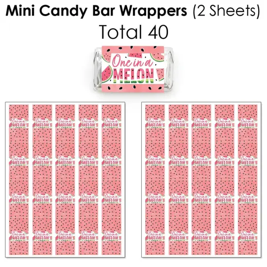 Big Dot of Happiness Sweet Watermelon - Fruit Party Candy Favor Sticker Kit - 304 Pieces {4}