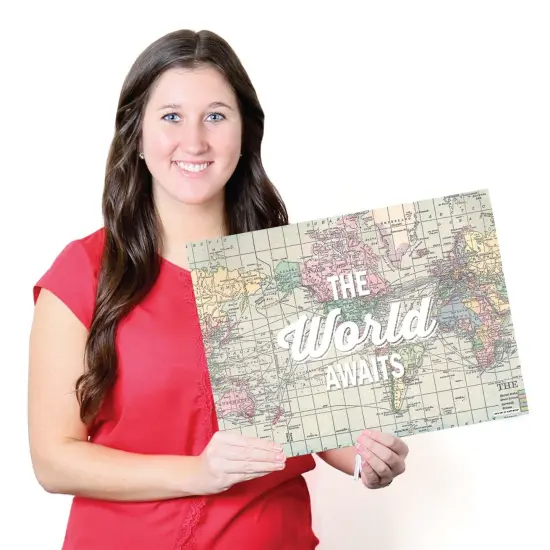 Big Dot of Happiness World Awaits - Party Table Decorations - Travel Themed Party Placemats - Set of 16 {7}