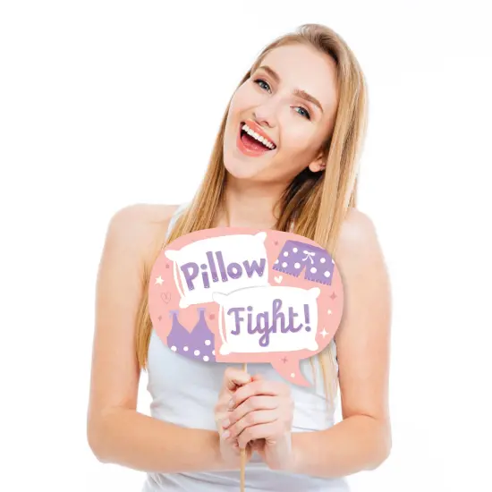 Big Dot of Happiness Funny Pajama Slumber Party - Girls Sleepover Birthday Party Photo Booth Props Kit - 10 Piece {4}