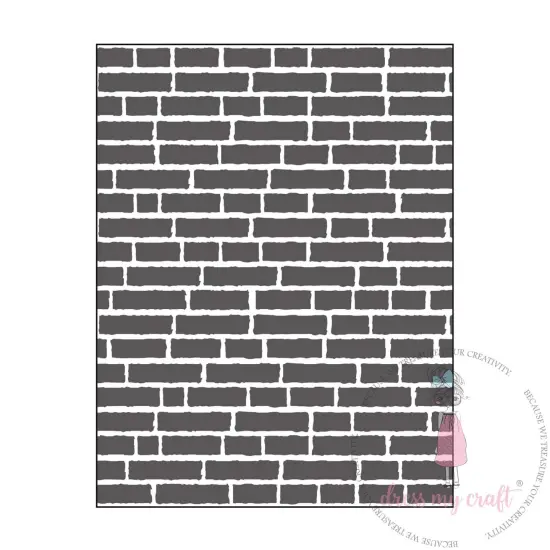 Dress My Craft Embossing Folder 4.25"X5.75"-Brick Wall {6}