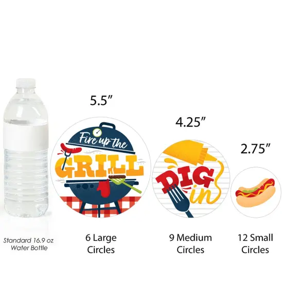 Big Dot of Happiness Fire Up the Grill - Summer BBQ Picnic Party Giant Circle Confetti - Party Decorations - Large Confetti 27 Count {4}