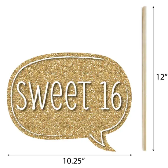 Big Dot of Happiness Sweet 16 Birthday - Photo Booth Props Kit - 20 Count {7}