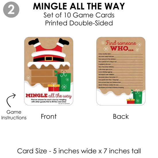 Big Dot of Happiness Jolly Santa Claus - 4 Christmas Party Games - 10 Cards Each - Gamerific Bundle {7}