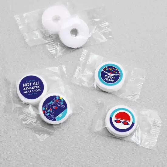 Big Dot of Happiness Making Waves - Swim Team - Swimming or Birthday Party Round Candy Sticker Favors - Labels Fits Chocolate Candy (1 sheet of 108) {4}