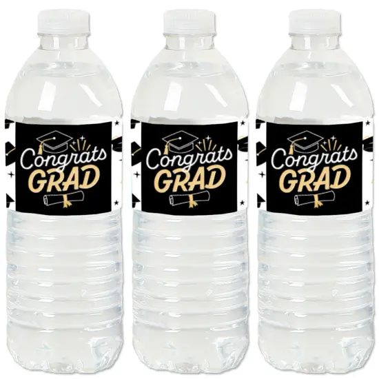 Big Dot of Happiness Hello College Graduation Party Water Bottle Sticker Labels - Set of 20 {1}
