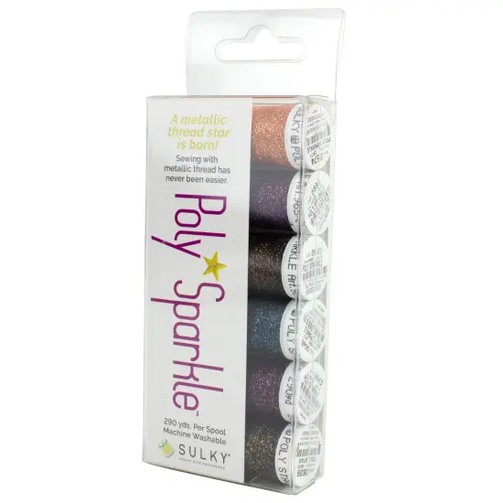Sulky 30wt Poly Sparkle Thread 6/Pkg-Haunting Halloween Assortment {1}