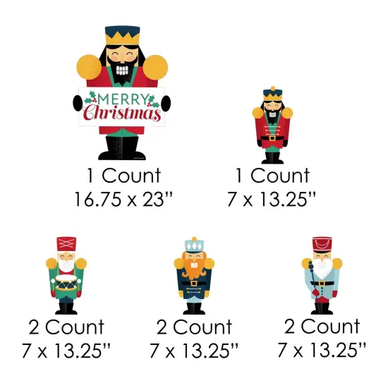 Big Dot of Happiness Christmas Nutcracker - Yard Sign and Outdoor Lawn Decorations - Holiday Party Yard Signs - Set of 8 {7}
