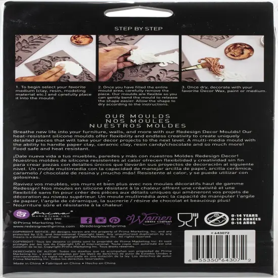 Prima Marketing Re-Design Mould 5"X8"X8mm-Botanist Floral {4}